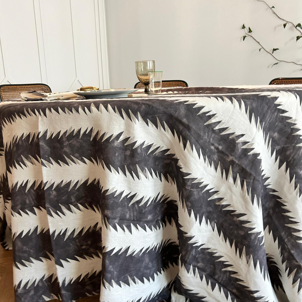 Tablecloth Atria Double Graphite and Stone